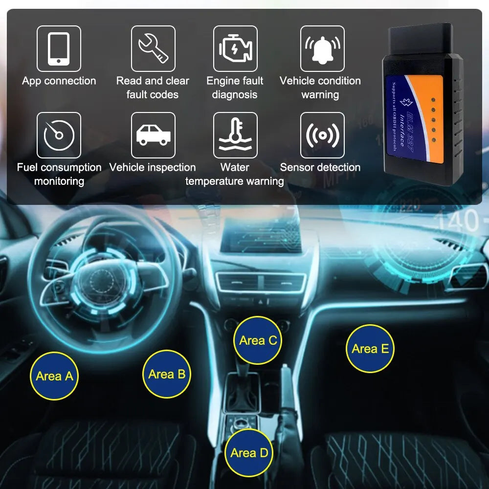 ELM327 V1.5 OBD2 Scanner PIC18F25K80 BT/Wifi ELM 327 OBD Car Diagnostic Tool For Android /IOS PK Vgate Icar2 Code Reader