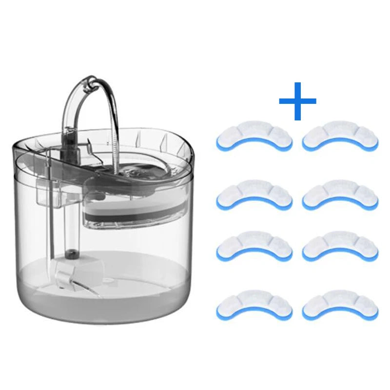 NEW Arrivals Automatic Sensor Cat Dog Water 2L Fountain With Faucet Dog Water Dispenser Transparent Filter Drinker Pet Sensor Drinking Feeder Pets Supplies