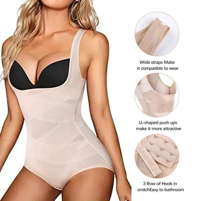 Breathable Shape-Shaping One-Piece Tummy Tum Shaper Hip Lifter Corset Thigh Slimmer Waist Trainer Slimming Underwear