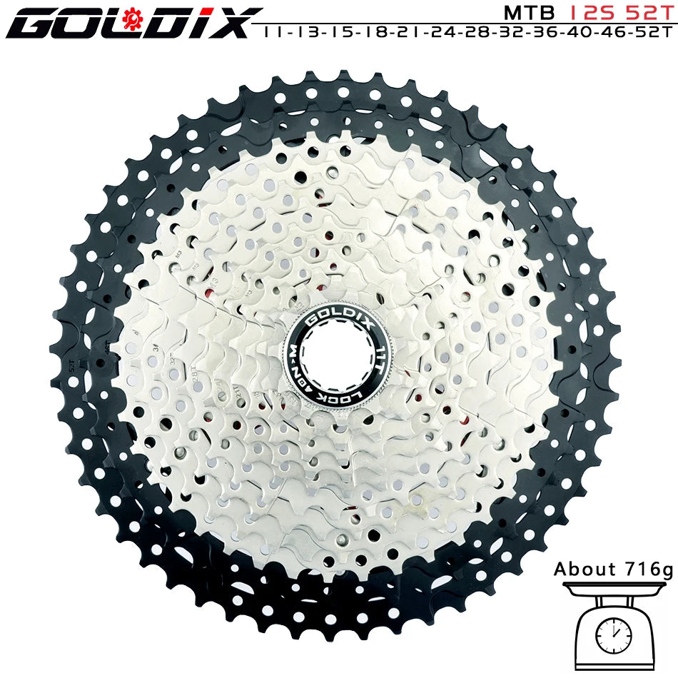 NEW MTB Cassette K7 8/9/10/11/12 Speed 36/40/42/46/50/52T SUNSHINE Bicycle Freewheel Bicycle Sprocket for Shimano/SRAM Bicycle Accessories Sports Supplies