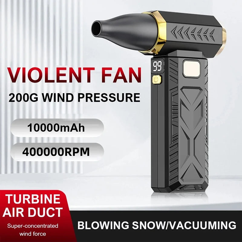 NEW Arrivals Xiaomi 400000RPM Wireless Violent Fan Super Powerful 6 Wind Speeds Air Blower Vacuum Blowing Suction 2in1 For Dust Cleaner Brushless Turbo Strong Wind PC/Home/Car Cleaning Supplies