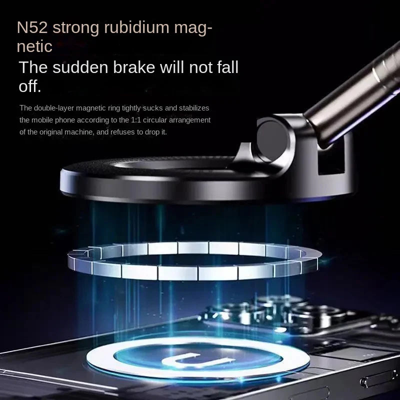 NEW Foldable Vacuum Adsorption Magnetic Car Phone Holder Suction Cup Dedicated Navigation Phone Holder Mobile Cell Phones Tools Cars Accessories