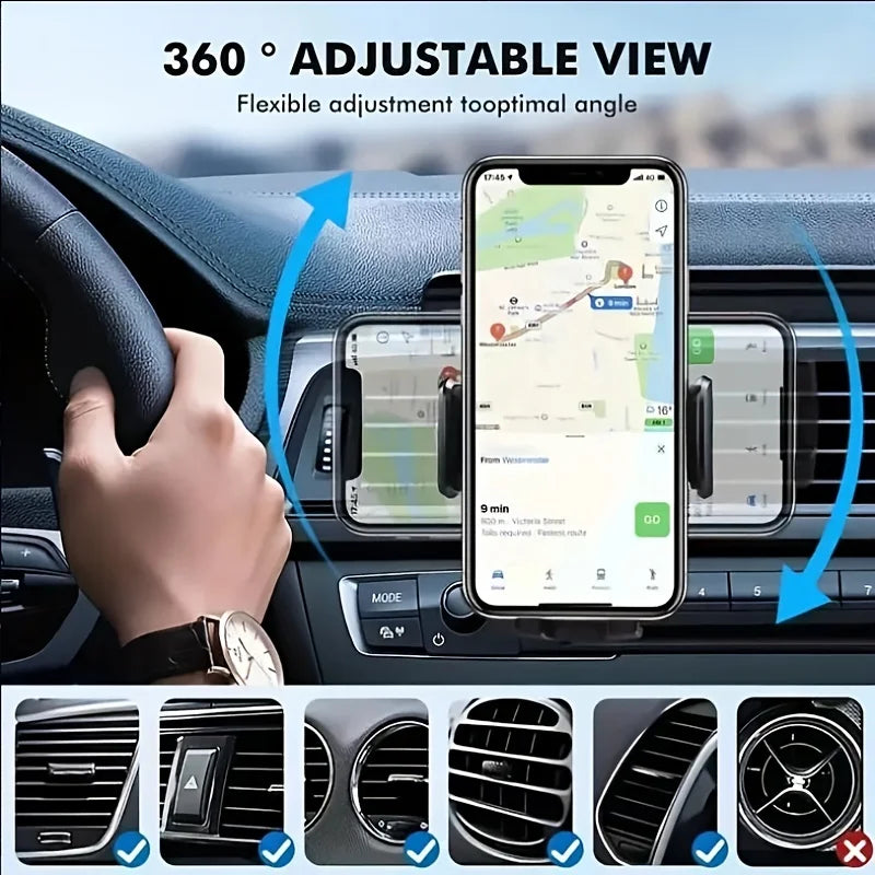 NEW Arrivals Car Phone Holder Car Air Vent Clip Mount Mobile Cell Stand Smartphone GPS Support For 4.7-6.7 Inch Mobile Devices