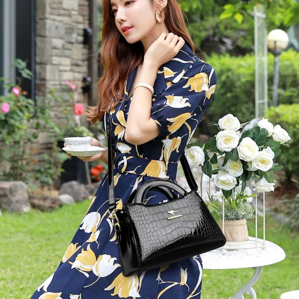NEW Arrivals Australian Kangaroo Luxury Brand Alligator PU Leather Shoulder Crossbody Bag Clutch Hand Bags for Women Handbags New Style Luxury Bags