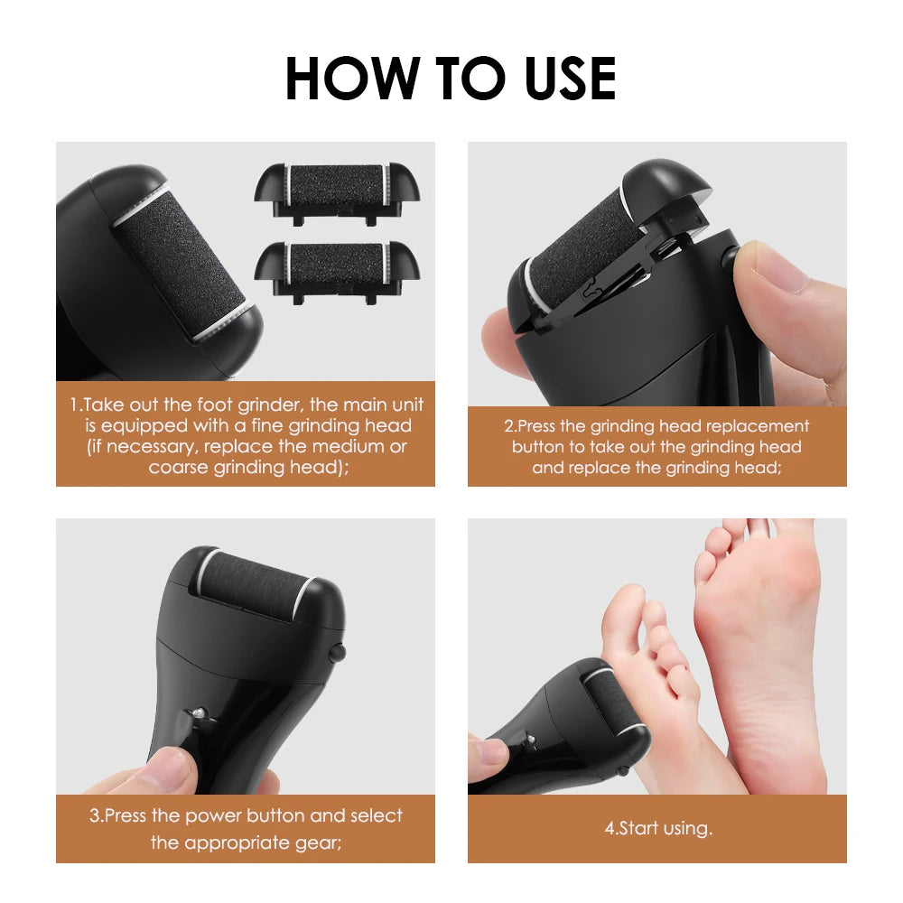 Electric Pedicure Tools Professional Grinding Exfoliator For Heel Callus Foot Dead Skin Scab Remover Remover Repair Care Sander
