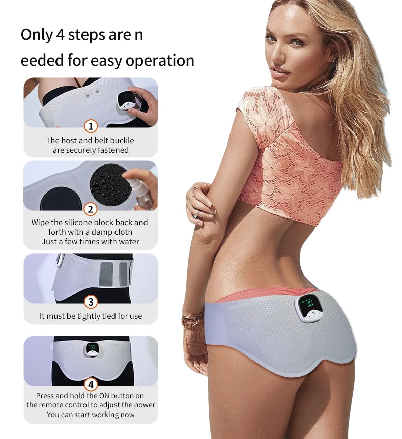 EMS Hips Trainer Butt Muscle Stimulator USB Charging Wearable Buttocks Toner 10 Modes 30 Levels with Remote Control for Women Body Care Supplies