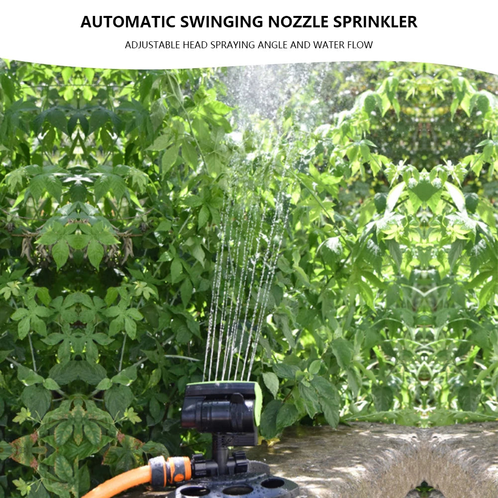 16 Holes Garden Water Sprinklers 180° Rotating Automatic Watering Irrigation System Yard Water Sprayer Lawn Automatic Sprinkler