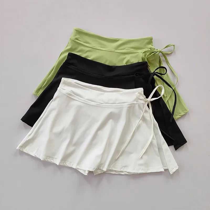 Women 2 In 1 Running Sports Skirts Shorts High Waist Volleyball Golf Skirt Tennis Sports Yoga Skirt Gym Yoga Skirt Shorts