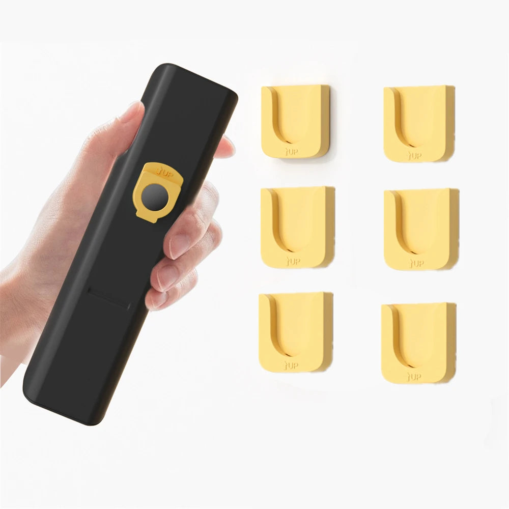 NEW 6PCS Set Remote Control Magnetic Hook Lock, Adhesive Wall Mounted Remote Control Storage Rack, No Punching Hook Home Electronic Accessories