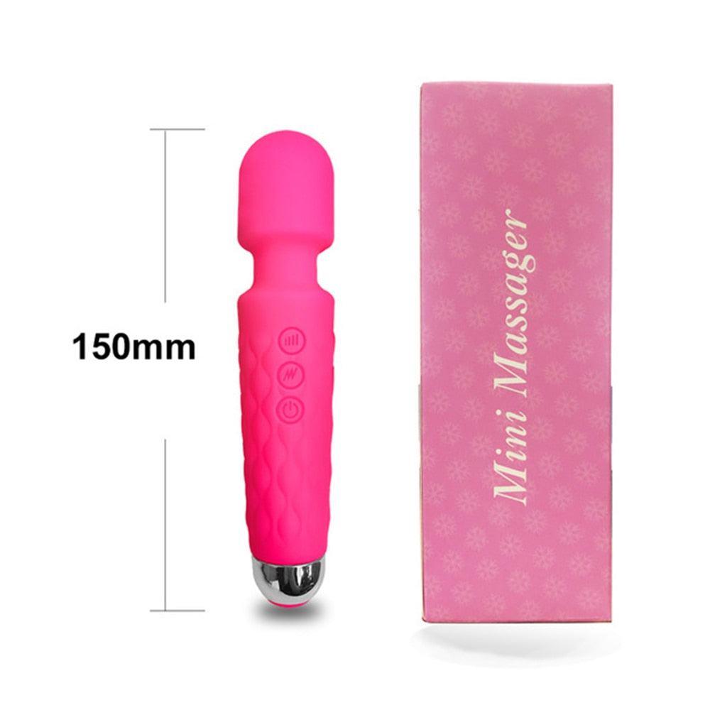 20 Modes Powerful Vibrator Mini AV Magic Wand Usb Charging Handheld Body Massager Clitoris Clit G-Spot Stimulator Women Sex Toys