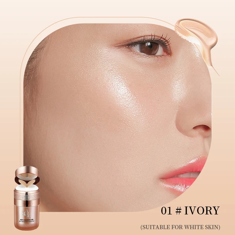 NEW Arrivals Korean Air Cushion BB Cream Butterfly Powder Puff Moisturizing Foundation Concealer Whitening Oil-control Waterproof Makeup Cosmetics Korean Skin Care Products
