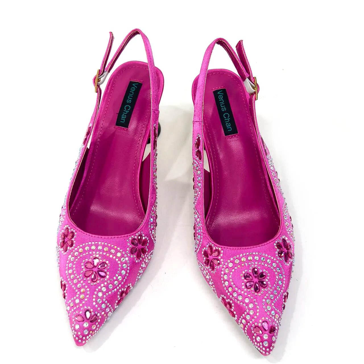 Newest 8 Colors INS Style FUCHSIA Color Elegant Low Heels Nigeria Popular Design African Ladies Shoes And Bag Set for Wedding Birthday Party Night Business Dinner Ladies Luxury Fashion Apparel Accessories Shoes Products