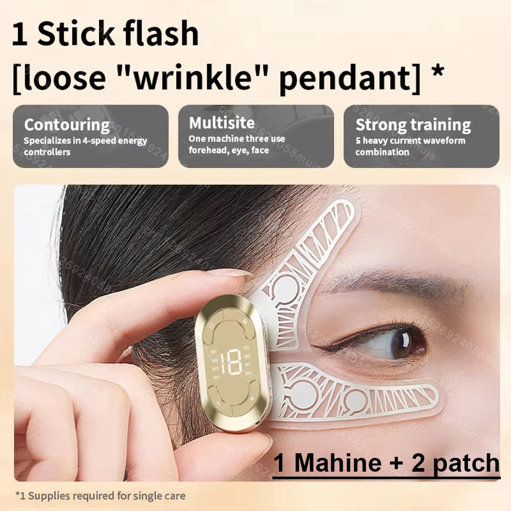 NEW EMS Facial Eye Massager Electric with Remote Control Muscle Stimulator Facial Massagers Beauty Eyes Face Lifting Fatigue Relief Women Skin Care Supplies