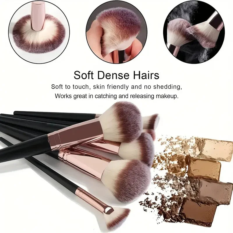 Professional 20PCS Makeup Brushes Set Eyeshadow Foundation Concealer Blending Blush Brush Kabuki Soft Fluffy Women Girls Beauty Salon Tools Female Ladies Luxury Cosmetics Accessories Products