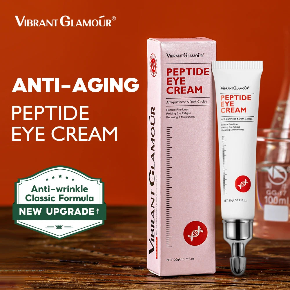 VIBRANT GLAMOUR Eye Cream Peptide Collagen Serum Anti-Wrinkle Anti-Age Remove Dark Circles Against Puffiness And Bags 5PCS