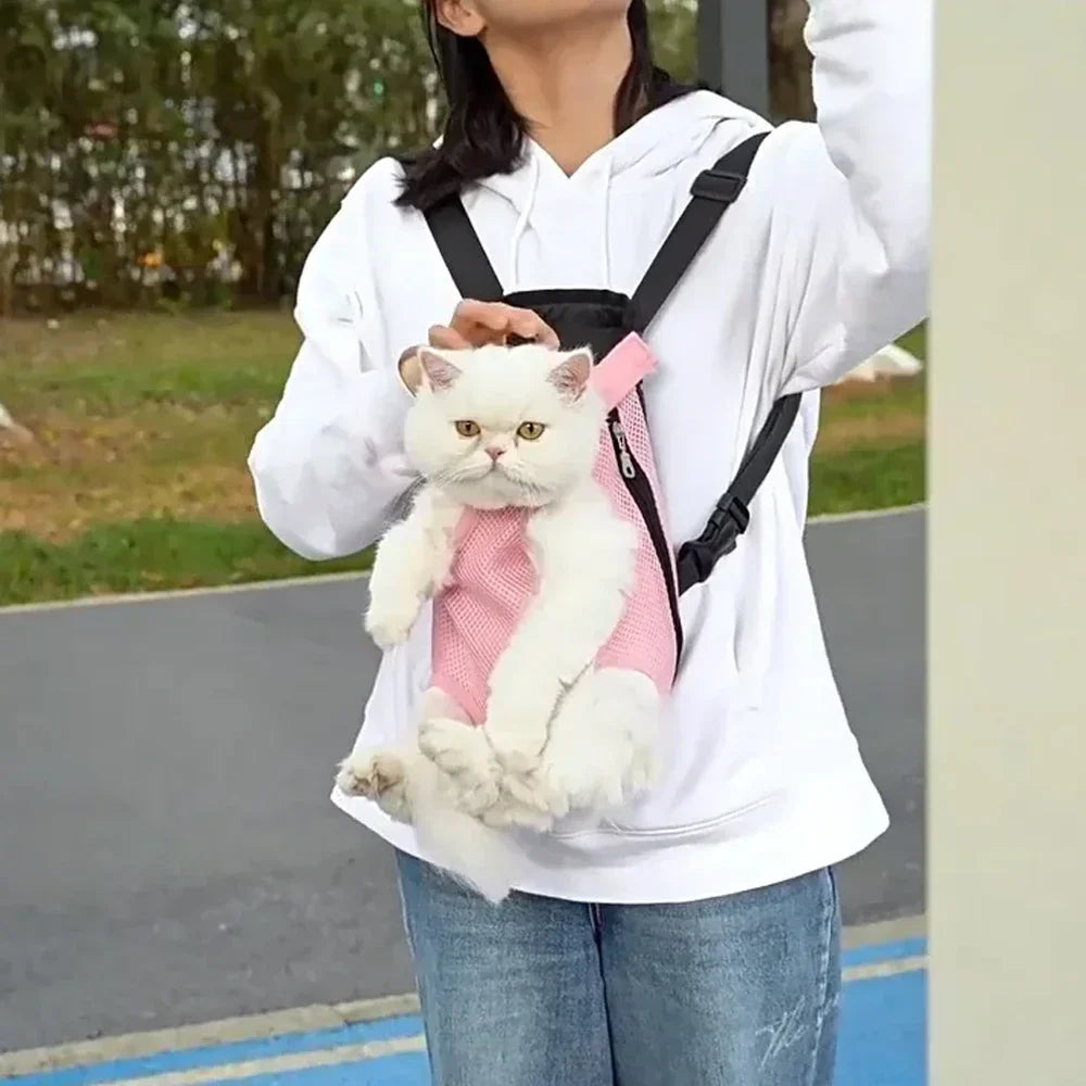 NEW Arrivals Adjustable Cat Dog Carrier Bag Pet Double Shoulder Backpack Portable Bag Outdoor Travel Camping Hiking Chest Strap Bag Pets Accessories
