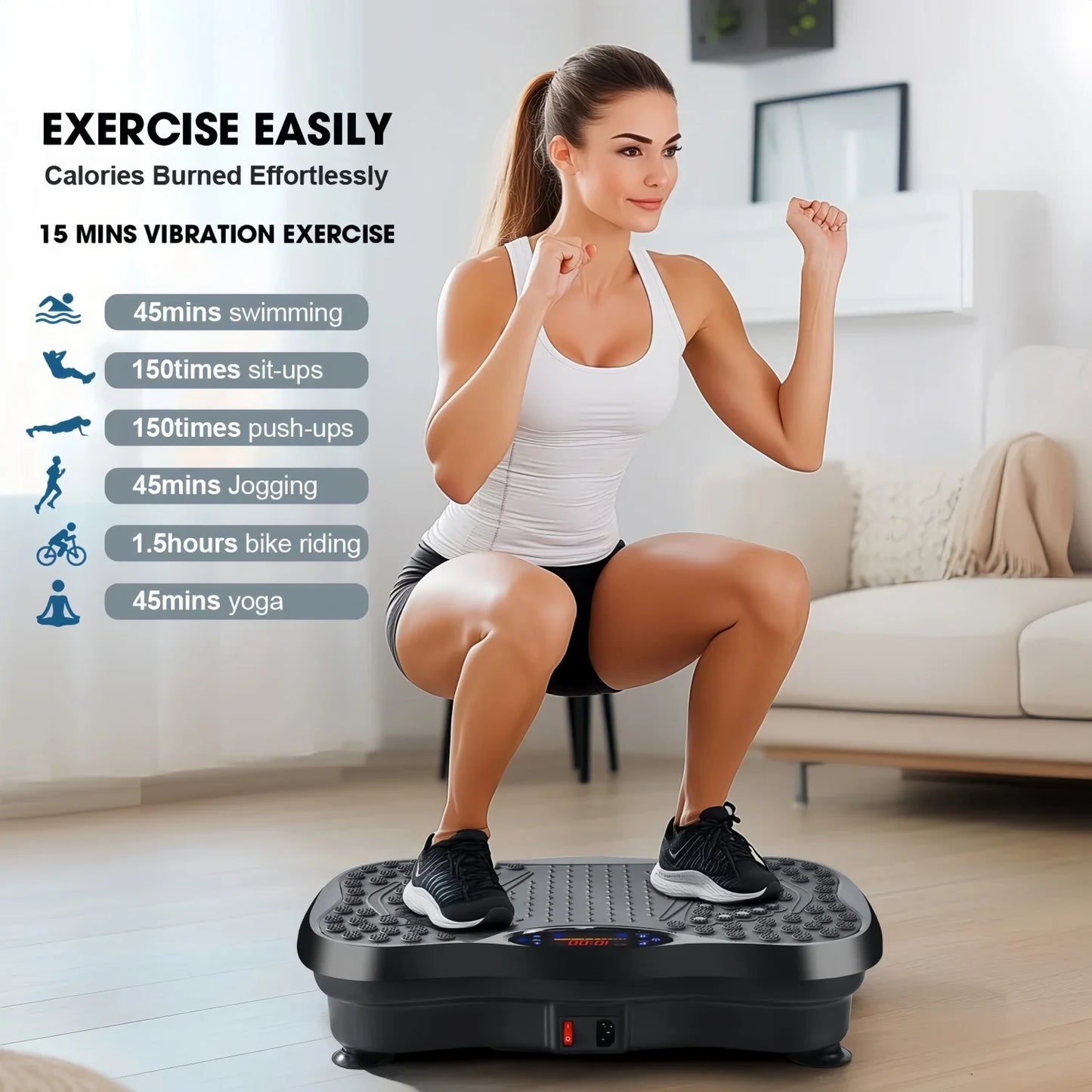NEW Arrivals 4 Colors Bluetooth Vibration Plate Exercise Machine with Remote Control, Whole Body Yoga Workout Vibration Platform, Lymphatic Drainage Home Training Machine