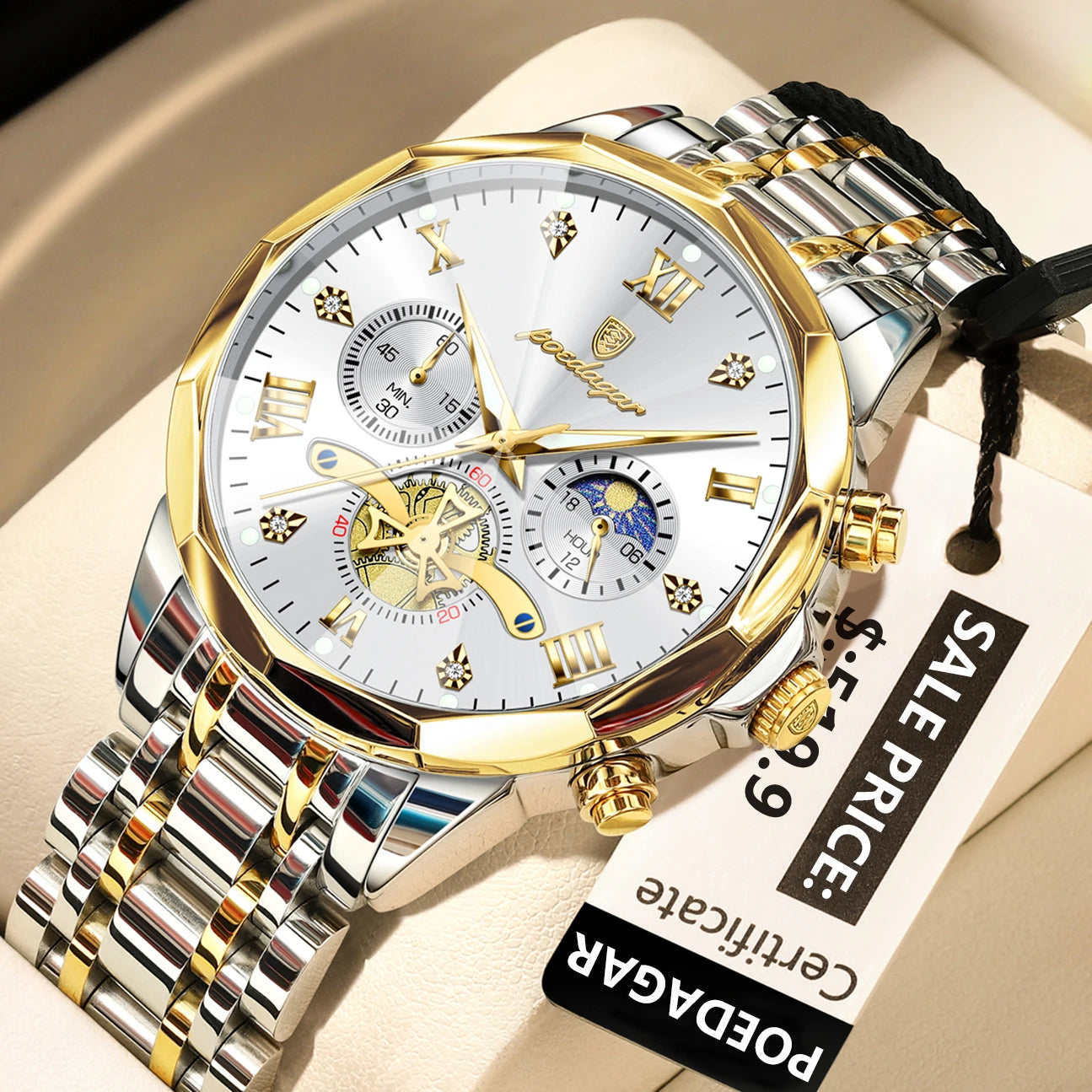 Low Price Sales are Limited Luxury Men Watch Top Original Waterproof Luminous Chronograph 13 Colors Man Wristwatch Stainless Steel Quartz Men's Watches Luxury Gift for Boyfriend Husband