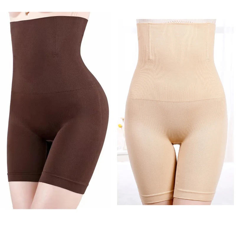 NEW Arrivals 2PCS Set S(50KG) -6XL (135KG) Plus Size Women Belly Shaping Brief High Waist Lifting Hip Pants Slimming Panties Postpartum Shaper Underwear Safety Panty