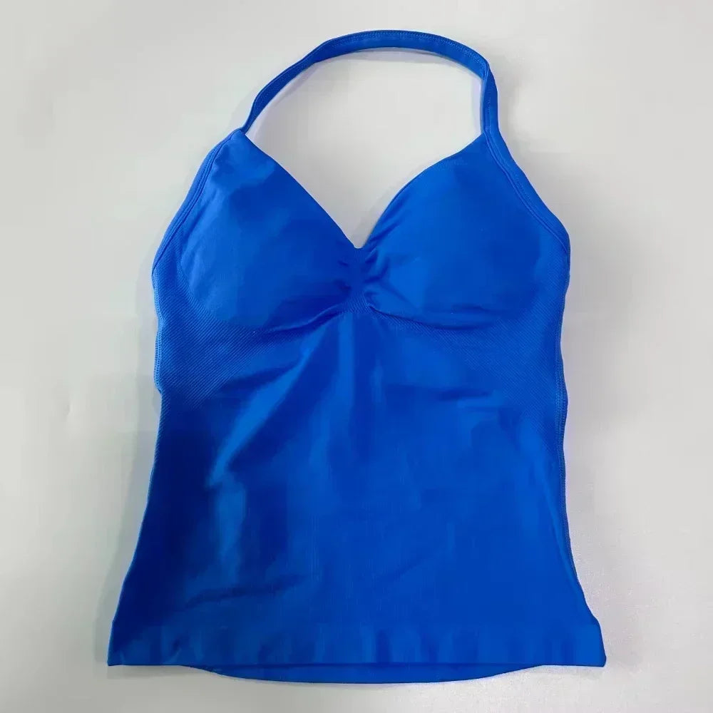 NEW Arrivals Halter Back Neck Top Push Up Vest Running Vest Sports Top Sports Bra Sports Vest Women's Sportswear Yoga Clothing