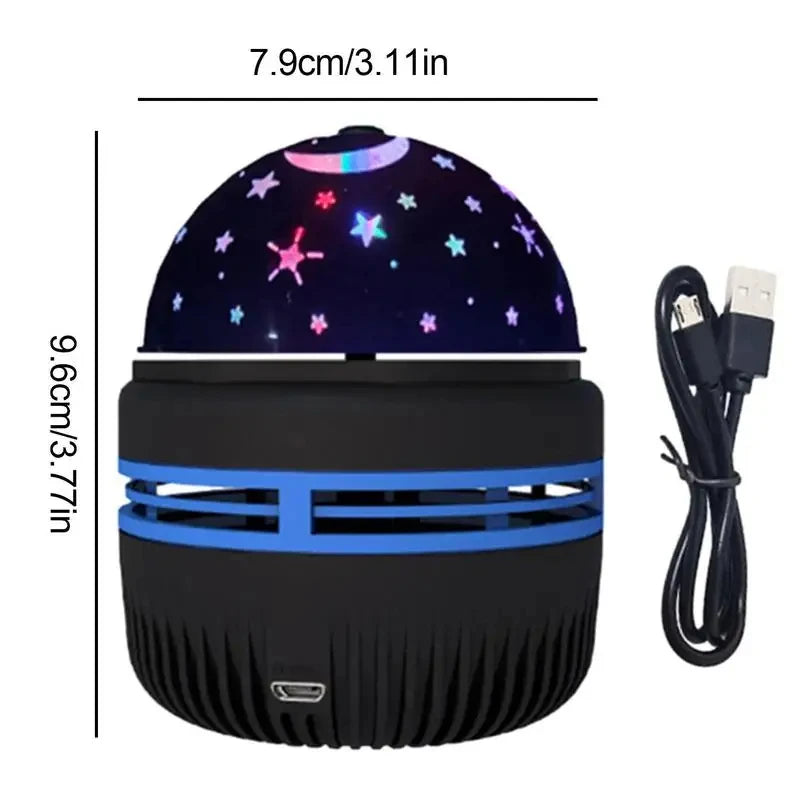 NEW Arrivals LED Starry Sky Night Lights USB Rotating Projector Lamp Magic Ball Moon Star Christmas Lights Home Room Atmosphere Decorations
