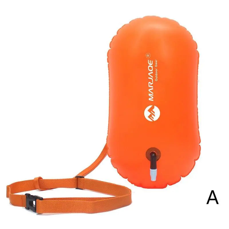 NEW Swim Safe Buoy Tow Floats Inflatable Life Saving Swim Buoy PVC Inflated Air Drying Bag Drift Bag For Home Swimming Pool Open Water Beach Swimming Training Swimming Accessories