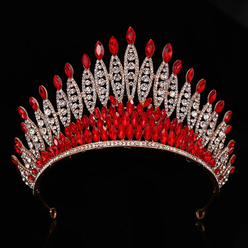 Low-Price Sales are Limited Luxury Wedding Crown Gold Silver Color Rhinestone Crystal Diadem Queen Crown Princess Tiaras Bridal Hair Jewelry Party Hair Accessories Girls Ladies Luxury Jewelry Fashion Accessories Supplies