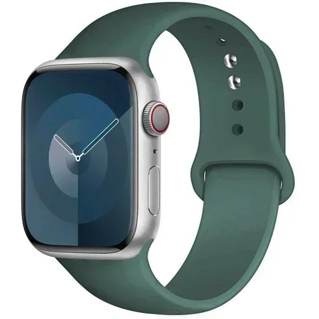 Original Silicone Strap For Apple Watch Band 44mm 38-40 42-46 41-45 46MM 49 mm Bracelet Watch Serie Accessories 10 9 7 4 5 6 8 SE Ultra 2 3 Electronics Supplies
