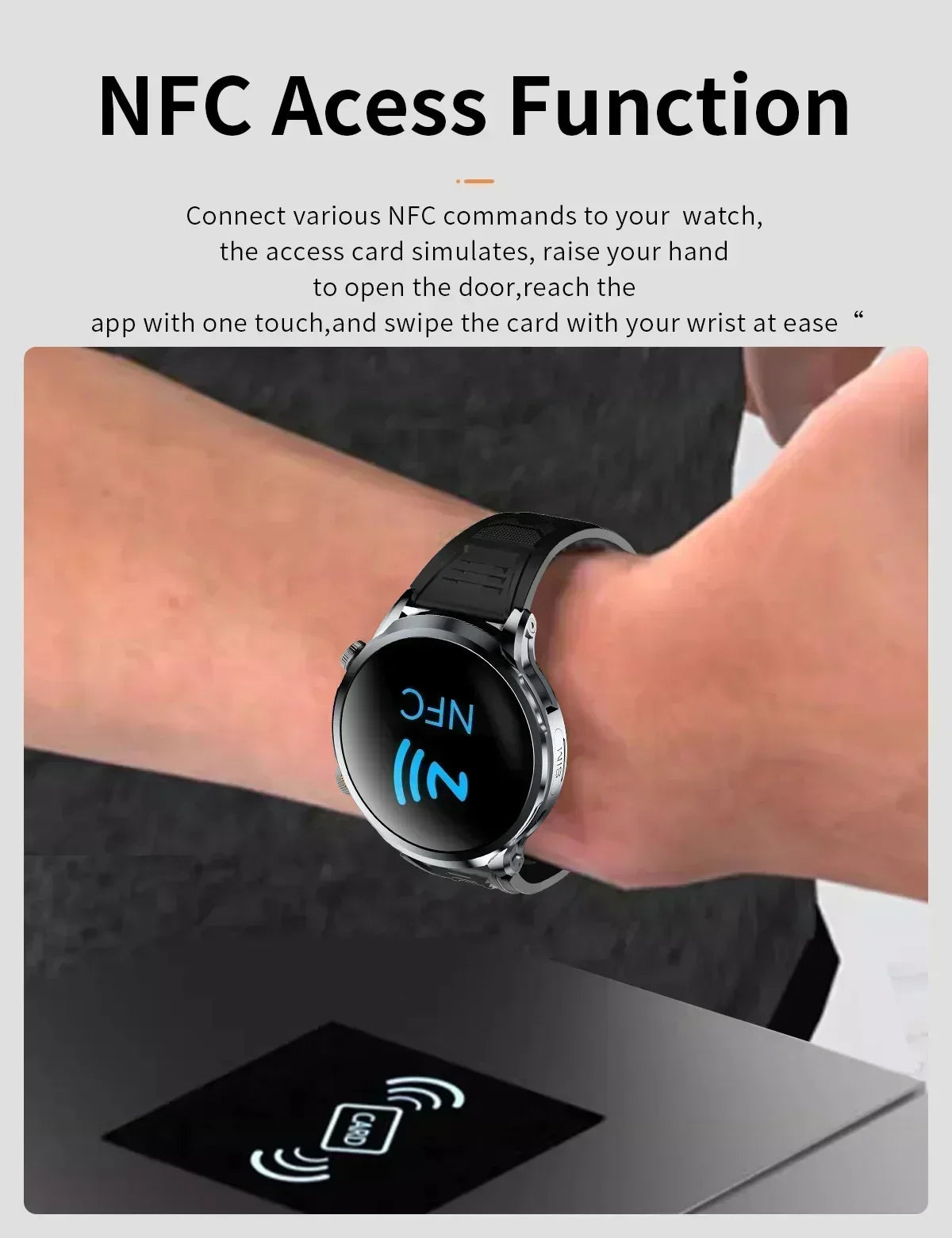 NEW Arrivals GPS Tracker Heart Rate Blood Pressure Multiple Sports Modes and Languages Android Adult Smart Watch 1.95 'AMOLED 8GB+128GB Storage 4G Full Network Google Play WIFI GPS Sim Card