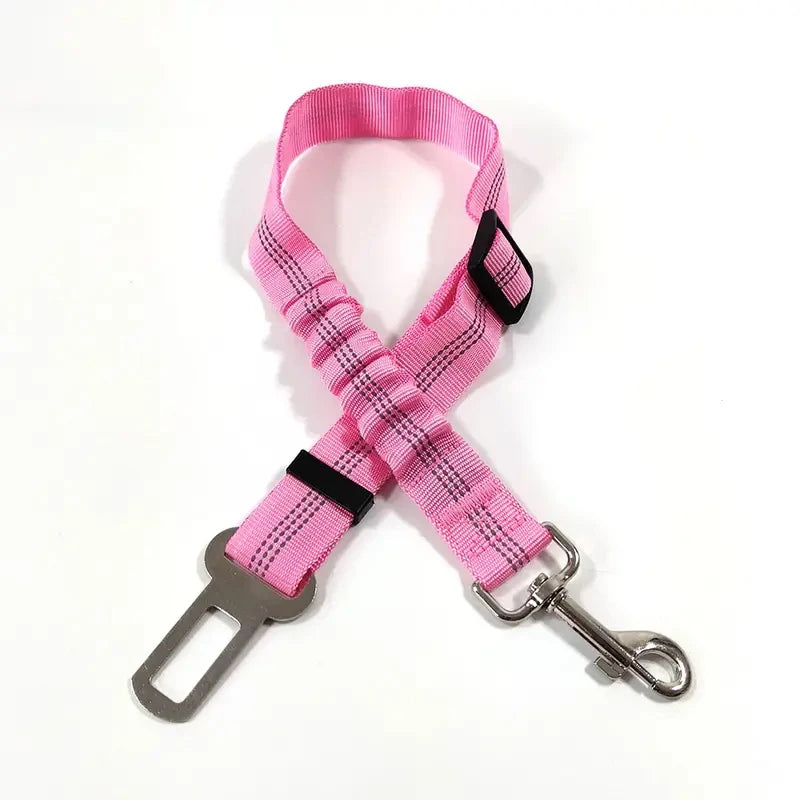 NEW Arrivals Reflective Dog Seat Belt - Adjustable and Durable Harness with Bungee Fabric Belt for Safe and Secure Car Travel Dogs Safety Accessories Pets Supplies