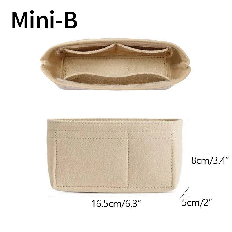 NEW Bag Organizer for Longchamp Small Tote Bag Timid Bags Storage & Finishing Inner Liner Handbags Insert Organizer Fit Mini Size Ladies Cosmetic Accessories