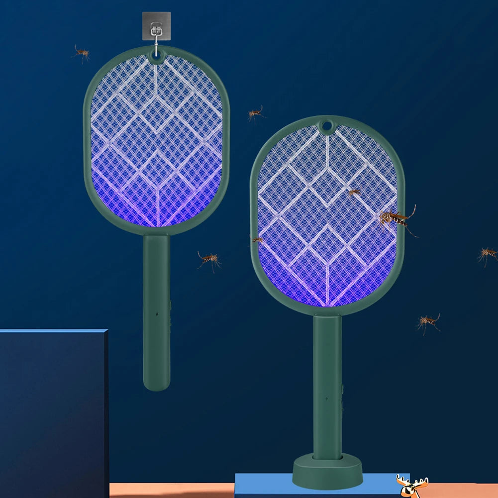 3000V Insect Racket Mosquito Killer Lamp Electric Shocker UV Light USB Charging Fly Insect Trap Flies Summer Fly Swatter