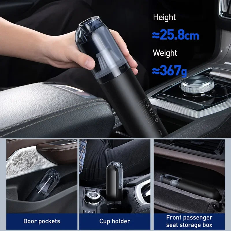 Baseus A1 Car Wireless Vacuum Cleaner Portable Handheld Automotive Vacuum Cleaner Mini Powerful 45000rpm For Car Home Cleaning