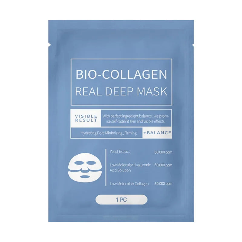 NEW Buy 5 Get 5 Free Korean Bio Collagen Face Mask Anti Wrinkle Fade Face Fine Line Lift Firm Skin Anti-Aging Brighten Skin Care Korean Cosmetics