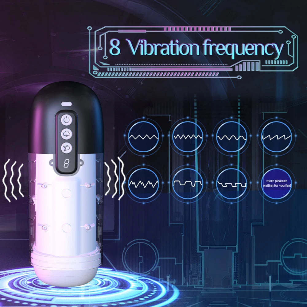 Adult Automatic Male Masturbator Penis blowjob Vibrator Vacuum Sucking Machine Vagina Pocket Pusssy Masturbation Cup Sex Toys for Men