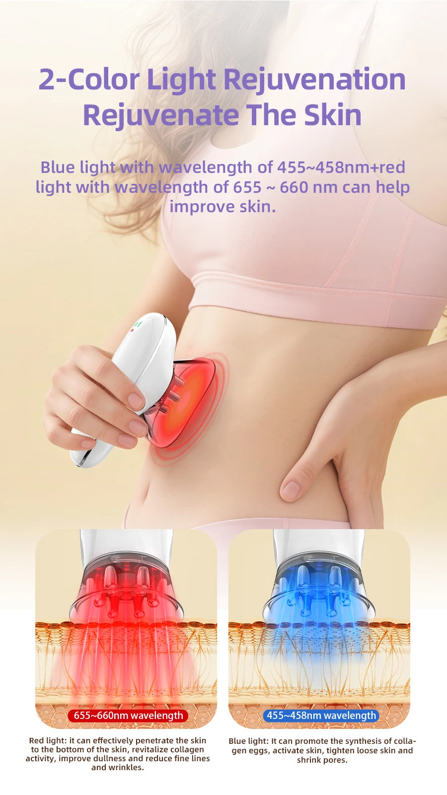 NEW Arrivals 2 in 1 Electric Cellulite Massager Body Sculpting Machine for Leg Abdomen Waist Arm Microcurrent Facial Device for Skin Care