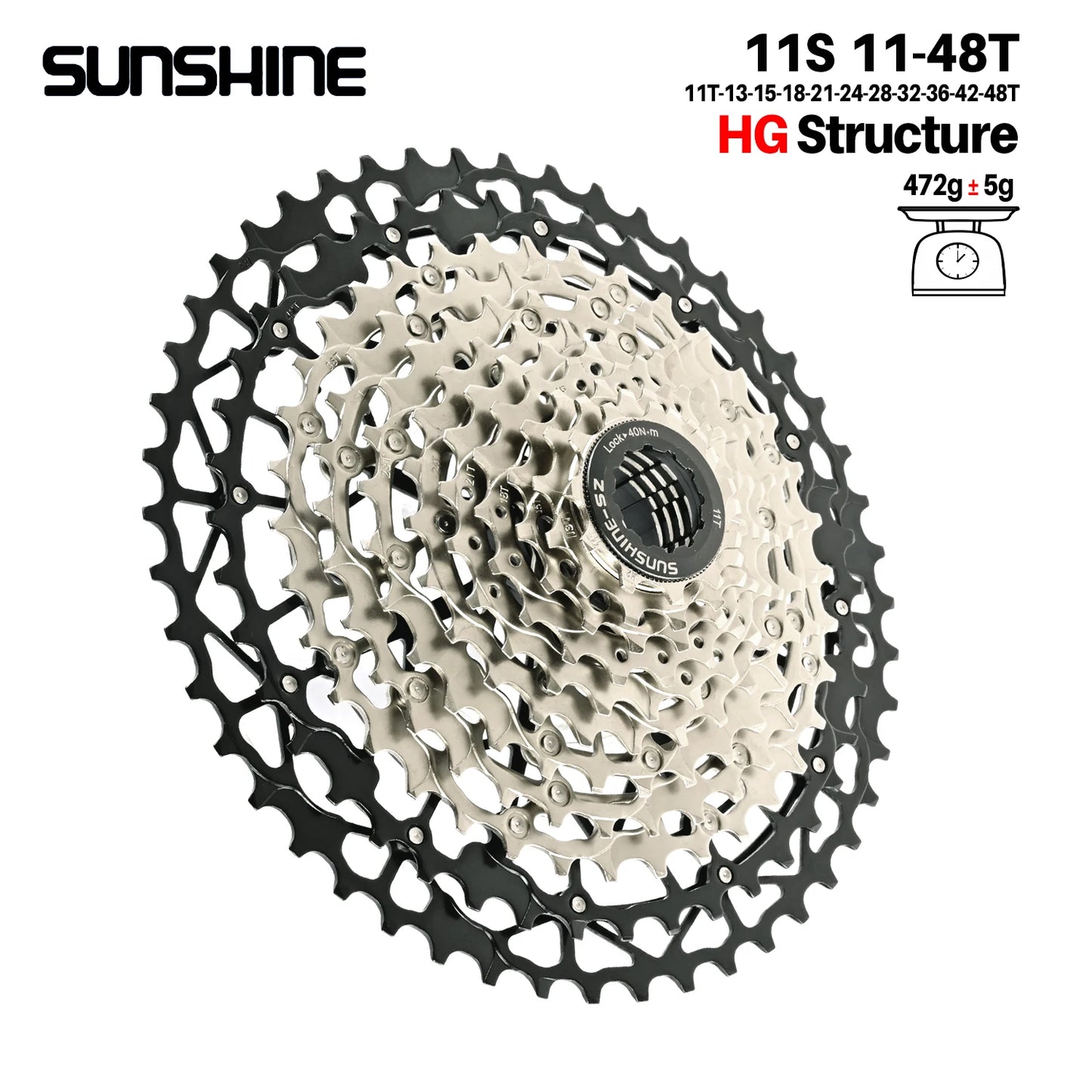 Ultralight Bicycle Cassette Freewheel Carbon Steel Material 9/10/11/12/13 Speed HG Structure Sprocket for Mountain Bike Bicycle Accessories Sports Supplies