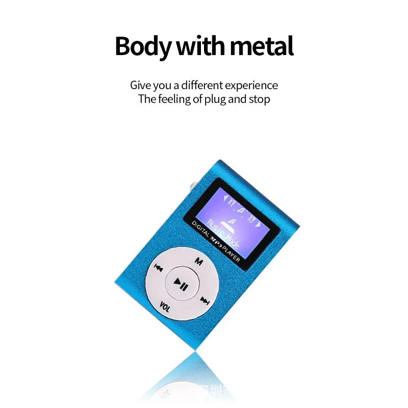 Metal Clip with Screen MP3 Music Player Mini Portable Clip MP3 Student Walkman MP3