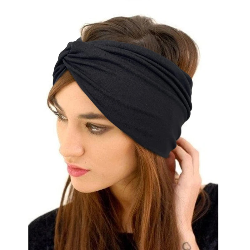 Bohemian European and American Sports Headband Women's Wide Yoga Elastic Running Hair Accessories Headw
