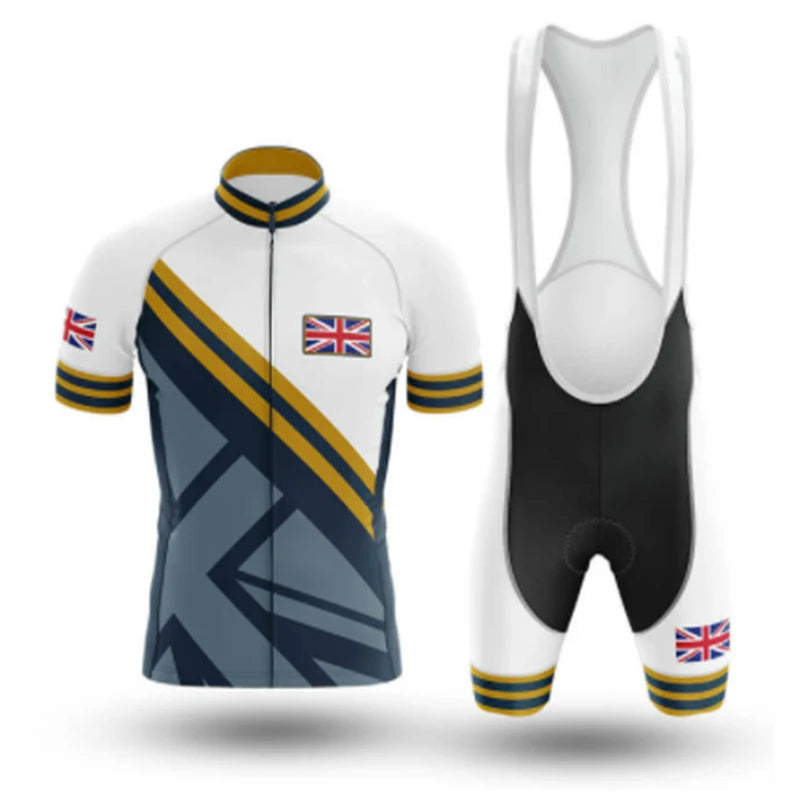 England Bike Team Summer New Short Sleeve Quick Dry Cycling Jersey Set MTB Sport Clothing Men Bike Wear Ropa Ciclismo