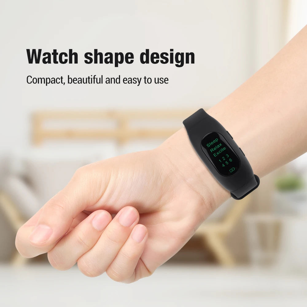 NEW Arrivals Micro-Current Intelligent Sleep Aid Device Fast Sleep Rest Hypnosis Insomnia Artifact Wristband Watch EMS Sleep Aid Instrument Health Care Supplies