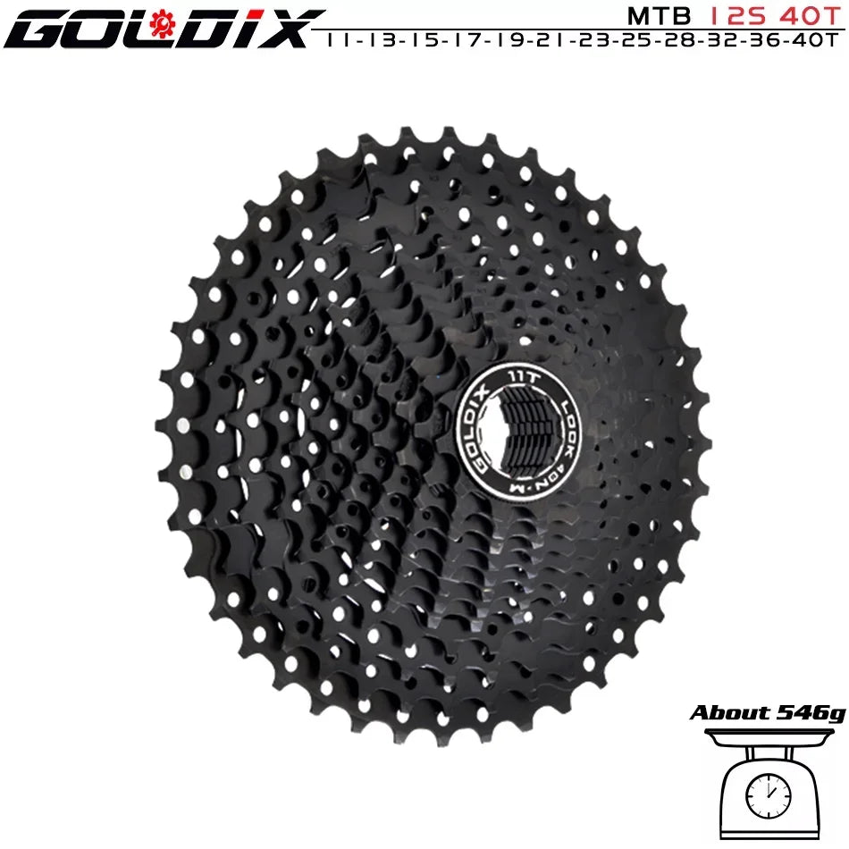 NEW Black MTB Cassette 8/9/10/11/12 Speed 40/42/46/50/50T K7 8/9/10/11/12v Bicycle Freewheel Bicycle Sprocket for Shimano HG Bicycle Accessories Sports Supplies