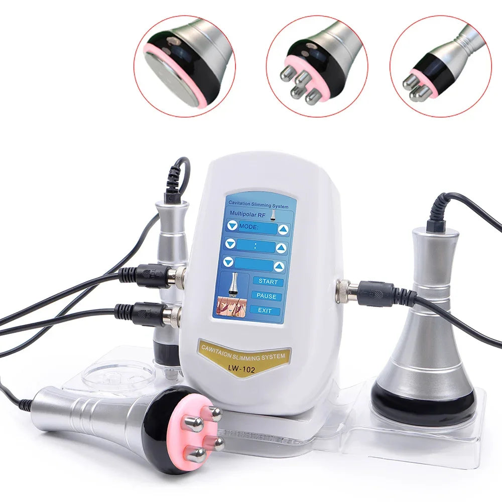 NEW Arrivals 40K Ultrasonic UK Plug with Stand Cavitation Body Facial Radiofrequency Massage Weight Loss Machine Body Shaping Slimming Fat Burn Set Body Care Accessories Health Care Supplies