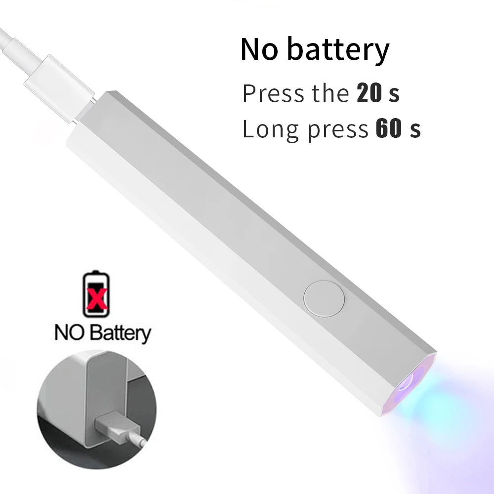 NEW Arrivals Mini Nail Lamp with LED Display Portable Mini UV Light for Gel Nails with 2 Timers Fast Charging Small UV Light Manicure Nails Care Accessories Cosmetics Supplies