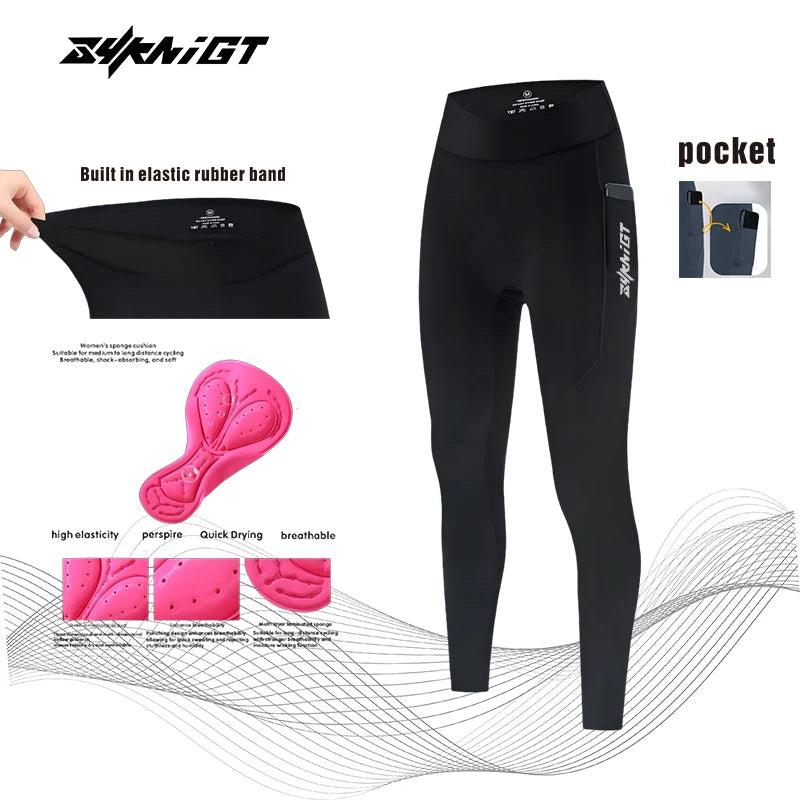 NEW Arrivals S-2XL Plus Size Women's Cycling Pants Summer and Winter Cycling Bibs Women's Exclusive Seat Cushions MTB Road Bike Pockets Leggings Women Cycling Apparel Accessories Sports Clothing Supplies