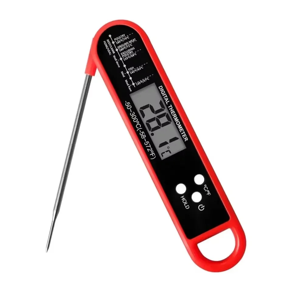 NEW Arrivals -50 300C Waterproof Digital Food Kitchen Thermometer For Oven Meat Cooking Grilling With Rotating LCD Screen Alarm Function Outdoor BBQ Picnic Camping Cooking Accessories