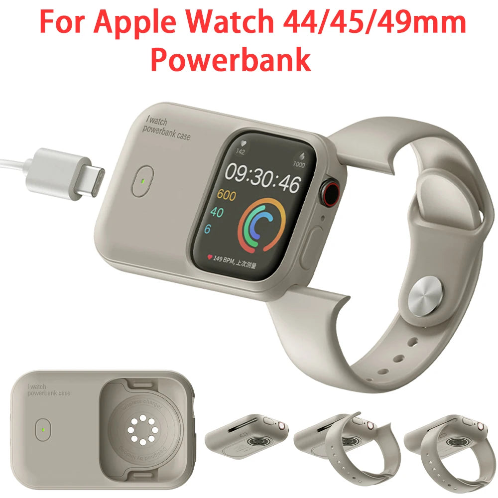 1200mAh Power Bank For Apple Watch Wireless Charger For Apple Watch Ultra 2 49mm Power Bank Magnetic Portable Move Charging