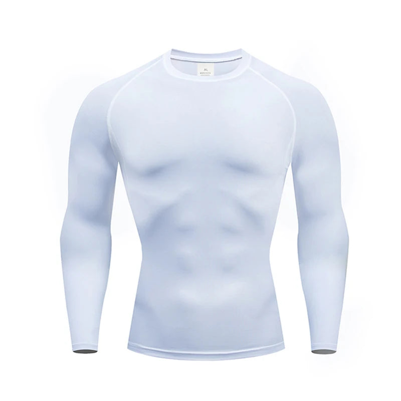 NEW S-3XL 5 Colors Men Compression Running T-Shirt Fitness Tight Long Sleeve Sport T-shirt Training Jogging Shirts Gym Sportswear Quick Dry Sports Clothes