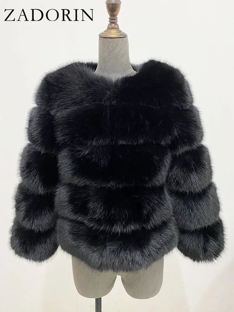 Low-Price Sales are Limited NEW Arrivals Luxury S-5XL 8 Colors Mink Coats Autumn Winter Fluffy Black Faux Fur Coat Women Thick Winter Warm Snow Outwear Evening Nightclub Party Faux Fur Jackets Ladies Girls Luxury Fashion Clot