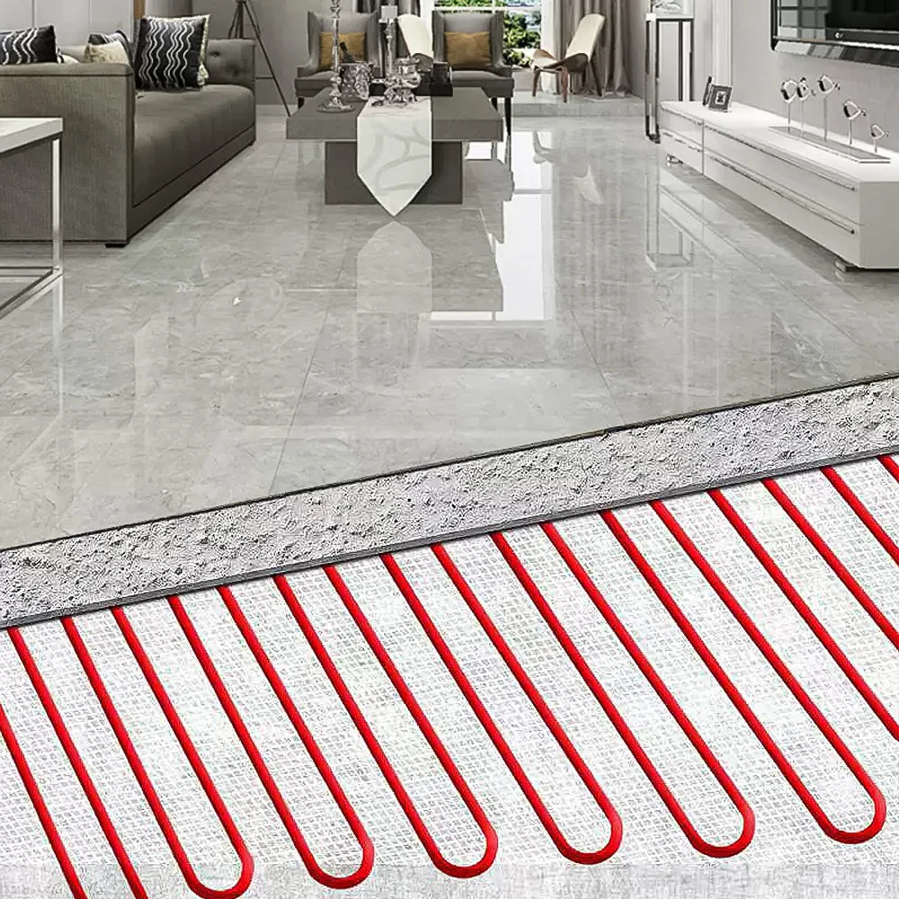 NEW Arrivals 50-80-100--200 Meters Infrared Warm Floor Cable 12K 33ohm/m Electric Carbon Heating Wire Coil 2.0mm Fiber Wire Floor Hotline Thickening Home Winter Supplies